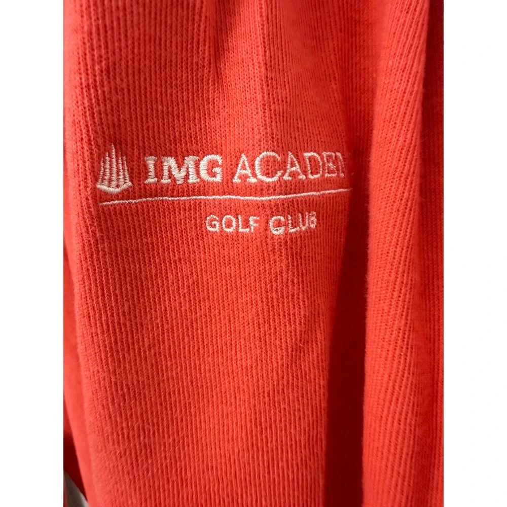 IMG Academy Golf Club Mens Red Quarter Zip Pullover Sweatshirt L Long Sleeve